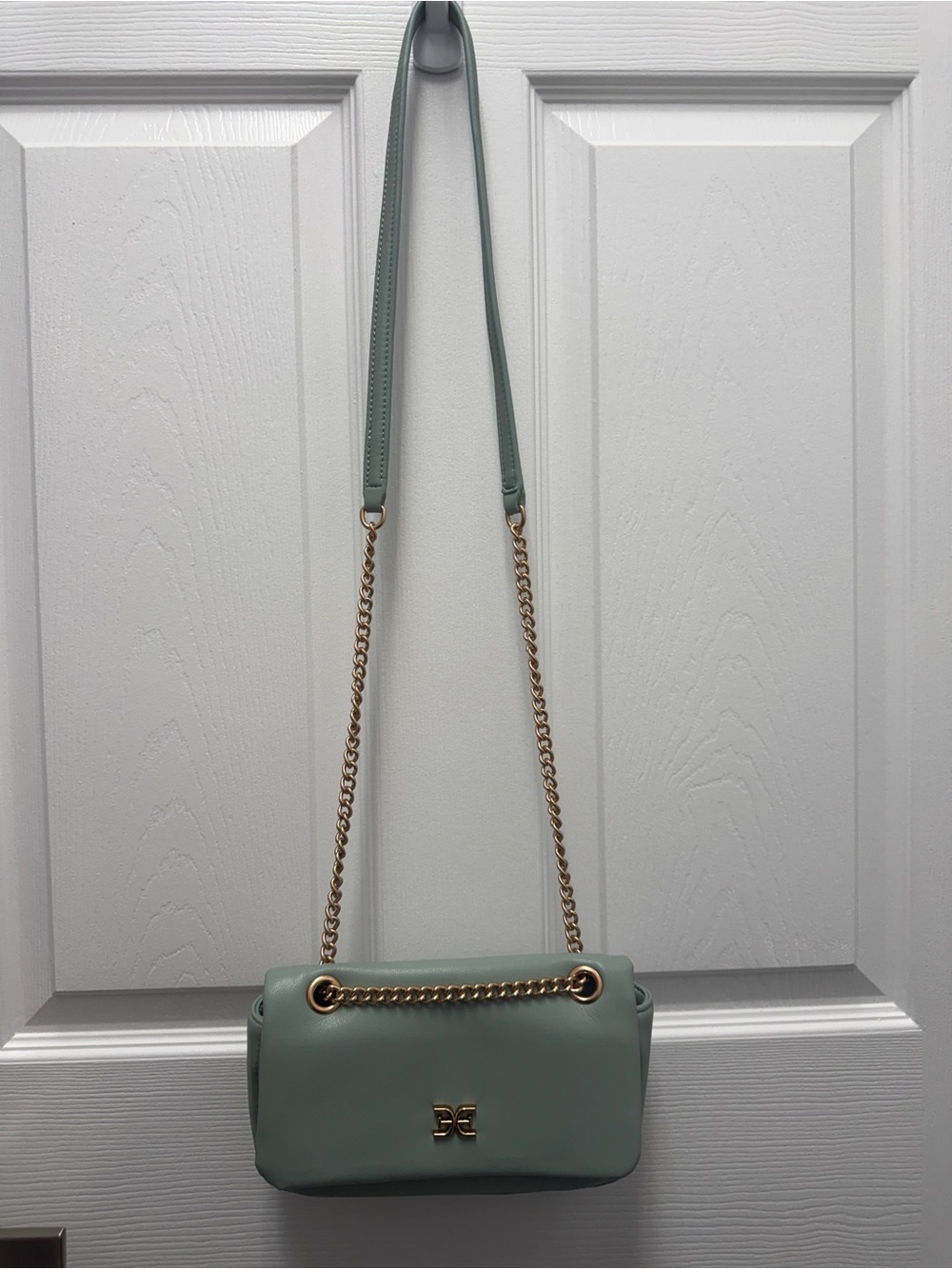 Sam Edelman Blue Green Gold Chain Crossbody Shoulder Bag NEW - Picture 3 of 7